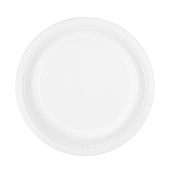 Assiette blanche en carton bio-laquées 26 cm ingraissable et biodégradable - carton de 300 unités