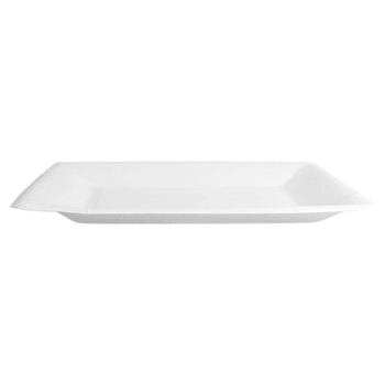 Assiette blanche en carton bio-laquées 18x18 cm ingraissable et biodégradable - carton de 400 unités