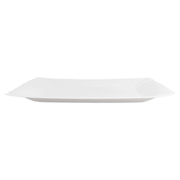 Assiette blanche en carton bio-laquées 23x23 cm ingraissable et biodégradable - carton de 400 unités