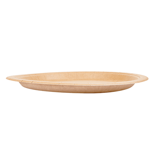 Assiette kraft en carton bio-laquées 18 cm ingraissable et biodégradable - carton de 800 unités