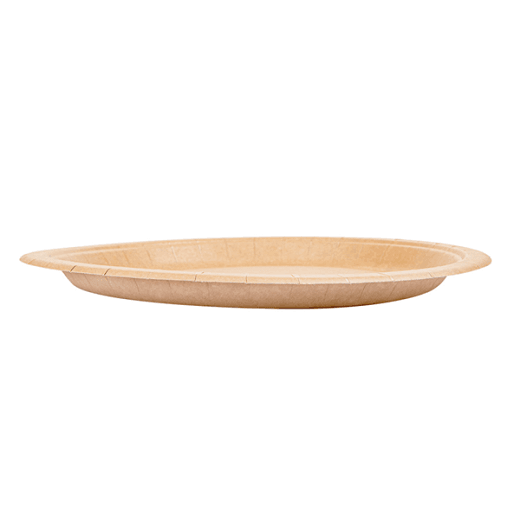 Assiette kraft en carton bio-laquées 26 cm ingraissable et biodégradable - carton de 300 unités