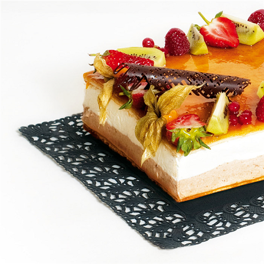 Dentelles rectangulaires ajourées noires 50x40 cm - pack de 250 unités