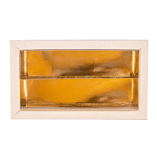 Boîtes à chocolats et macarons BLANC PERLE 14.5x7.5x3.5(h)cm - pack de 50 unités