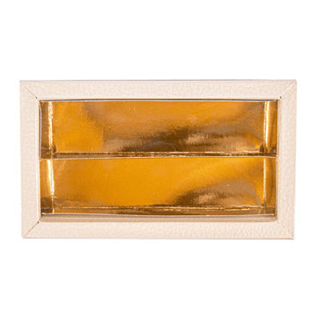 Boîtes à chocolats et macarons BLANC PERLE 14.5x7.5x3.5(h)cm - pack de 50 unités