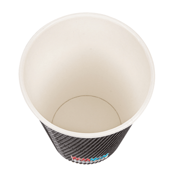 Gobelet NOIR double paroi en carton 48 cl pour café et boissons chaudes - carton de 500 unités