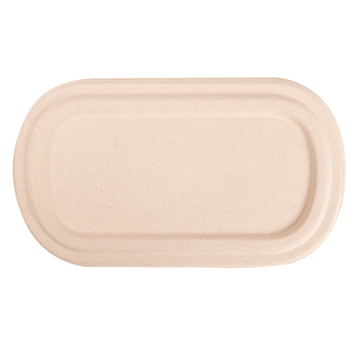 Couvercle pour lunch box 850 ml  - Bagasse - 24.1 x 13.6 x 1.4 cm - carton de 500 unités