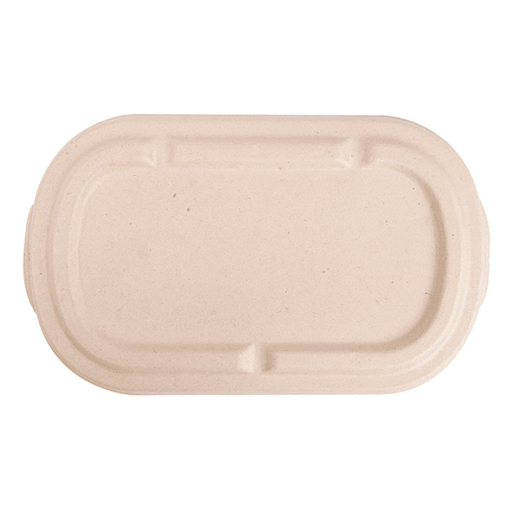 Couvercle pour lunch box 1000 ml  - Bagasse - 22.6 x 13.4 x 1.4 cm - carton de 500 unités