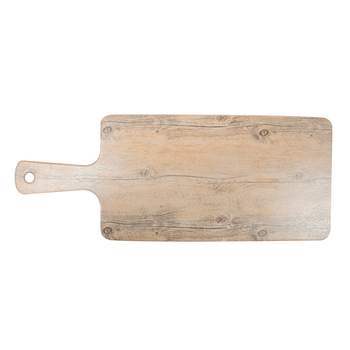 Plateau avec manche en melamine imitation bois rectangulaire - 45x17.5 cm - Pack de 6 unités