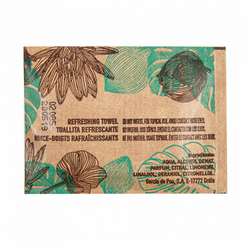 Lingettes Rince-doigts Citron Biodégradable 14 x 20 cm  - carton de 2000 unités