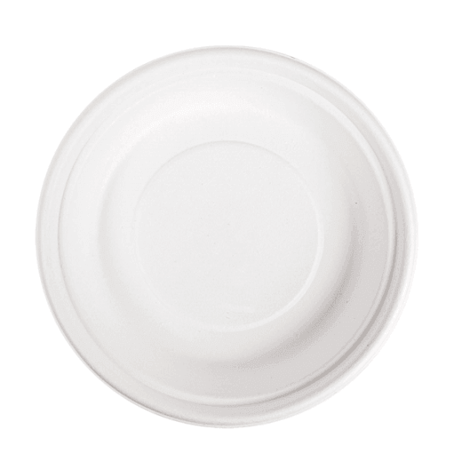 Bol rond en bagasse - Blanc - 700 ml - carton de 400 unités