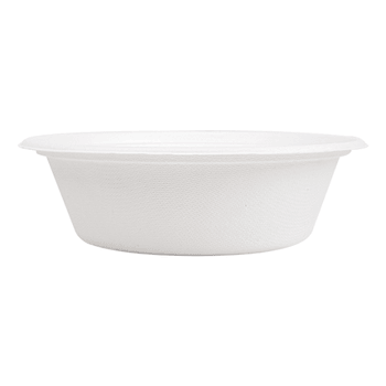 Bol rond en bagasse - Blanc - 1200 ml - carton de 400 unités