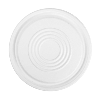Couvercle en bagasse pour bol rond en bagasse 251.53/54/55 - Blanc - carton de 400 unités