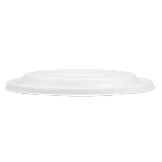 Couvercle en bagasse pour bol rond en bagasse 251.53/54/55 - Blanc - carton de 400 unités