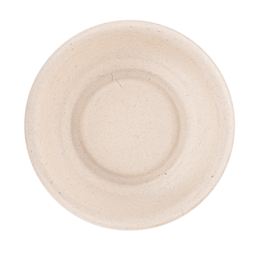 Mini Bol rond en bagasse - Naturel - 7.7 x 1.5 cm - carton de 2000 unités