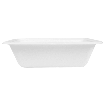 Plateau en bagasse  - Blanc - 23.1x18.7x6.3 cm- carton de 400 unités