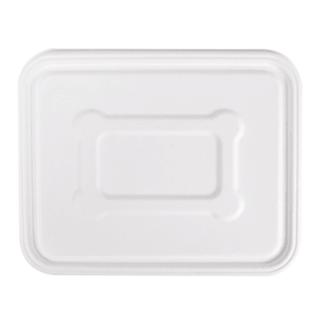Couvercle pour plateau en bagasse référence 253.80 - Blanc - 23.9x19.2 cm- carton de 400 unités