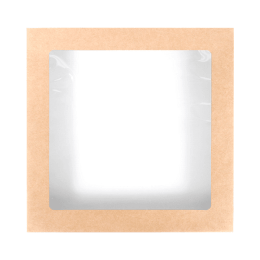 Couvercle pour boîte traiteur pâtissière MARRON de référence 253.14 - carton de 100 unités