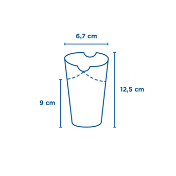Gobelet à frites avec fermeture carton recyclé Neutre kraft 360 ml - carton de 2500 unités