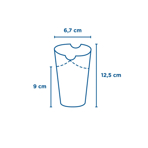 Gobelet à frites avec fermeture carton recyclé Feel Green 360 ml - pack de 100 unités