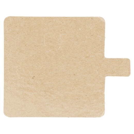 Support à pâtisserie carré double face Chocolat et Praliné 8 x 8 cm - pack de 200 unités