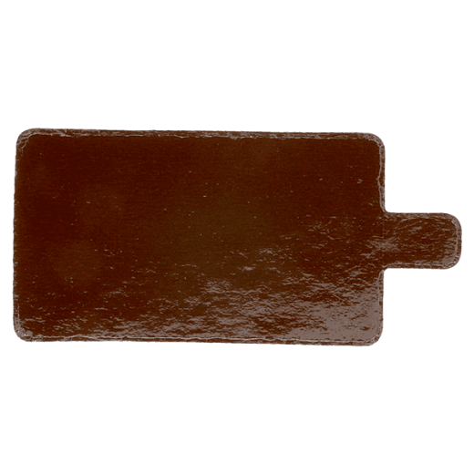 Support à pâtisserie rectangulaire double face Chocolat et Praliné 5.5 x 9.5 cm - pack de 200 unités