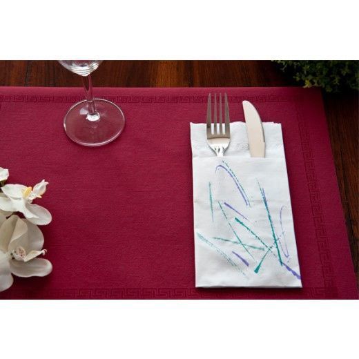 Serviette kangourou 2 plis 40x40cm PERSONNALISATION LOGO 1 COULEUR - PALETTES DE 20 CARTONS