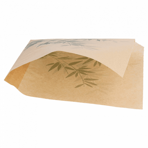 Sac crêpes n°39 Feel Green ouvert sur 2 côtés 16 x 16.5 cm - Personnalisation 1 couleur - 50000 unités