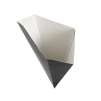 Cornet pour frites ou churros NOIR en carton ondulé nano-micro 100g - carton de 1600 unités