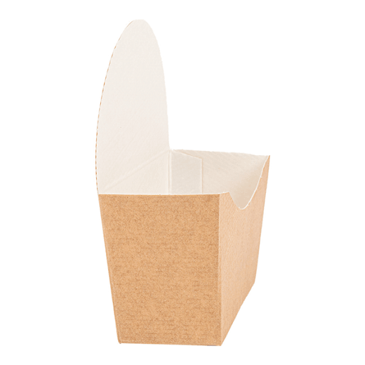 Boîte pour bagel et donut en carton ondulé nano micro - 12x4.5x12 cm - carton de 1000 unités