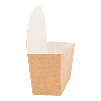 Boîte pour bagel et donut en carton ondulé nano micro - 12x4.5x12 cm - carton de 1000 unités