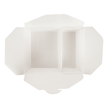 Boite américaine en carton pour plats cuisinés Blanc 2 compartiments 900+450 ml - carton de 300 unités