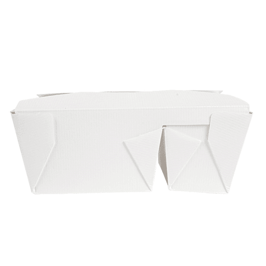Boite américaine en carton pour plats cuisinés Blanc 2 compartiments 900+450 ml - carton de 300 unités