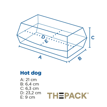 Coque Hot Dog en carton nano-micro MARRON 23,2x9x6,3 cm - carton de 450 unités
