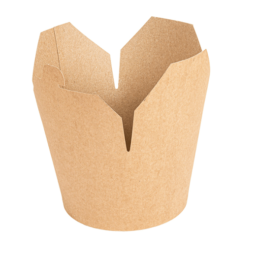 Saladier en carton avec fermeture croisillon Neutre kraft 1000 ml - carton de 300 unités