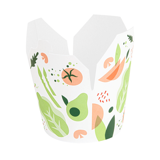 Saladier en carton avec fermeture croisillon 'Salade' 1000 ml - carton de 300 unités