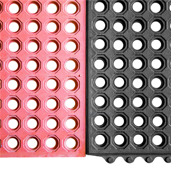 Tapis anti-fatigue et de sécurité attachable entre eux - -92x92x1,5cm