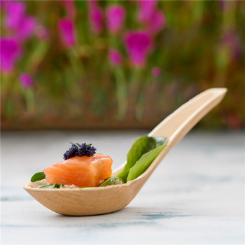 Cuillère Saïgon en bambou 13x4 cm - pack de 50 unités