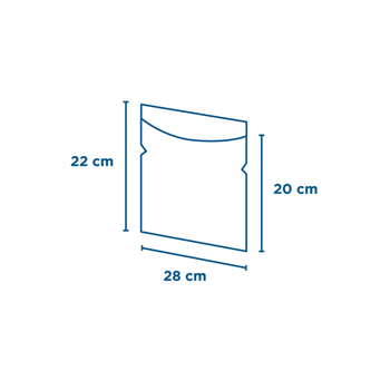 Sachet autoadhésif avec grande fenêtre transparente 28x22/20 cm  - pack de 500 unités