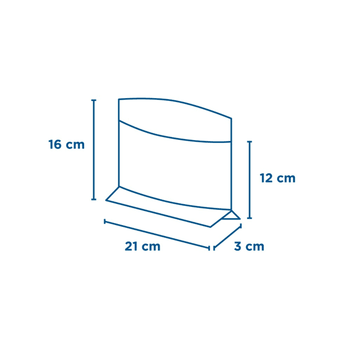 Sachet Kraft avec base large et fenêtre 21x16/12x3 cm  - pack de 100 unités
