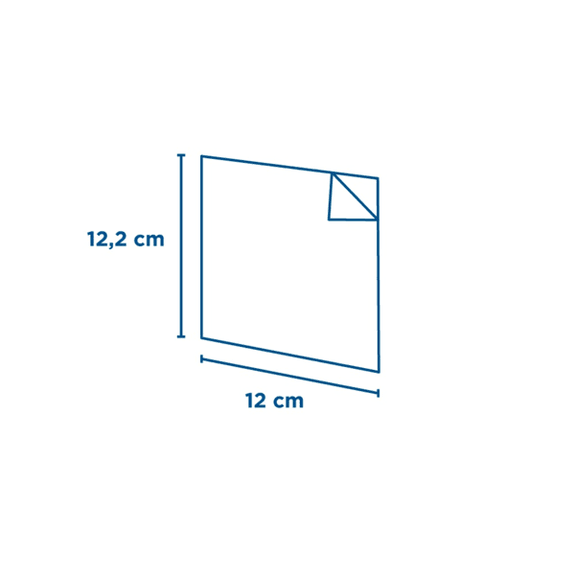 Sachet Blanc ouvert sur 2 côtés 12x12.2 cm  - pack de 100 unités