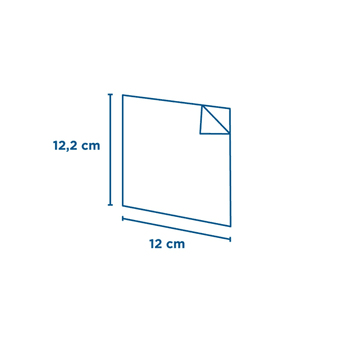 Sachet Blanc ouvert sur 2 côtés 12x12.2 cm  - pack de 100 unités
