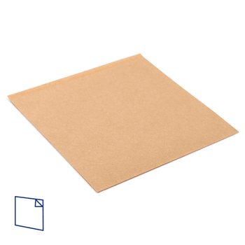 Sachet Kraft ouvert sur 2 côtés 15x15.2 cm  - pack de 100 unités
