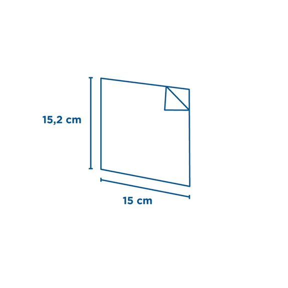 Sachet Kraft ouvert sur 2 côtés 15x15.2 cm  - pack de 100 unités