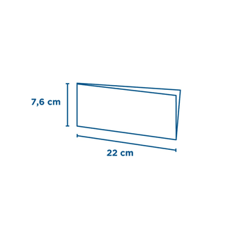 Sachet Blanc ouvert sur 2 côtés 22x7.6 cm  - pack de 100 unités