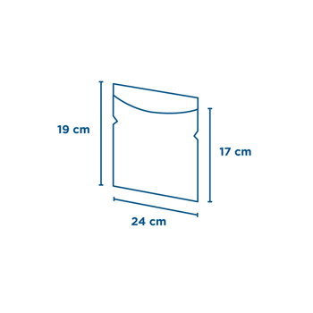 Sachet kraft naturel avec grande fenêtre transparente 21x16/14 cm  - pack de 500 unités