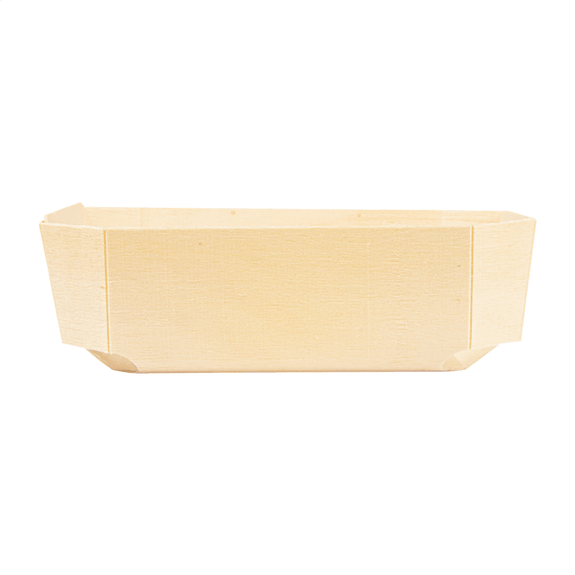 Récipient rectangulaire en bois 18 x 10.5 x 5.5 cm - carton de 300 unités