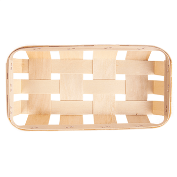 Récipient rectangulaire en bois 26 x 12.5 x 4 cm - carton de 120 unités