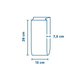 Sac poulet en cellulose pour demi poulet rôti 13 + 7.5 x 28 cm - carton de 1000 unités