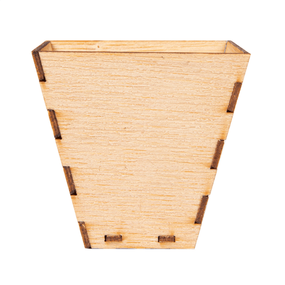 Mini asiettes carrées en bambou pour mise en bouche - 5x5x5 cm - carton de 400 unités