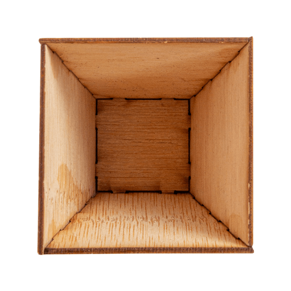 Mini asiettes carrées en bambou pour mise en bouche - 5x5x5 cm - carton de 400 unités